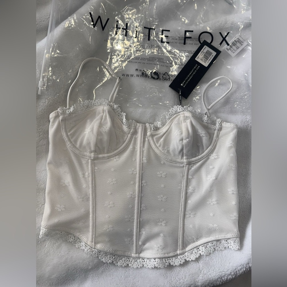 NWT White Fox Corset!!